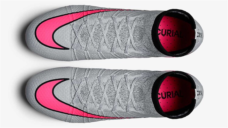 Mercurial -superfly -voetbalschoenen -zilver -roze