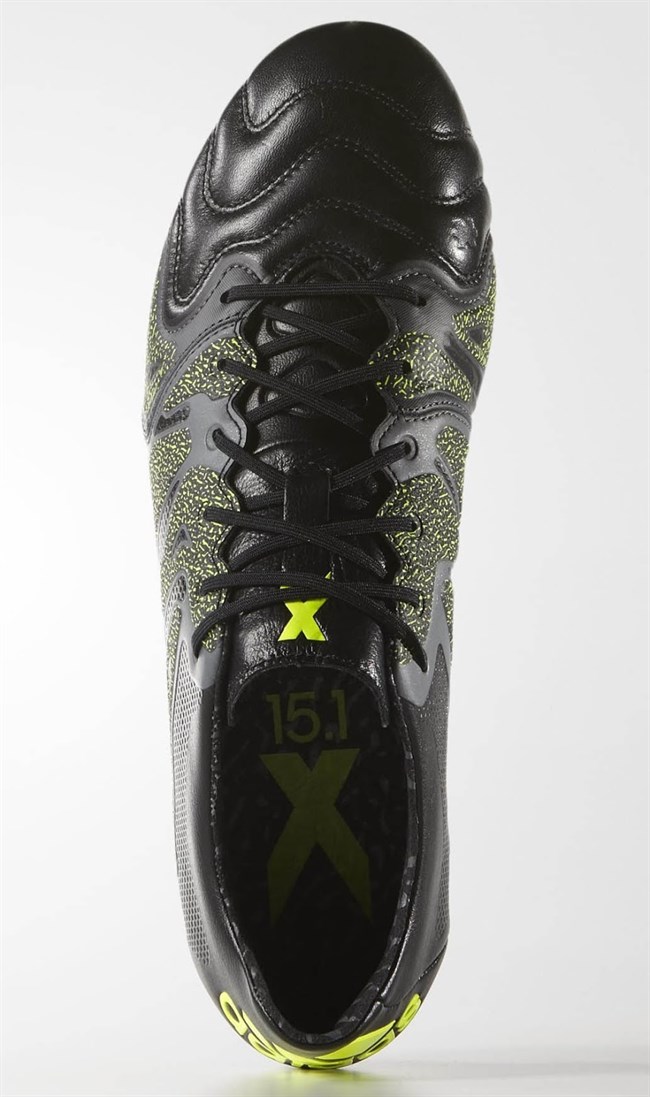 Zwarte Leren Adidas X15.1 Voetbalschoenen 2015 4