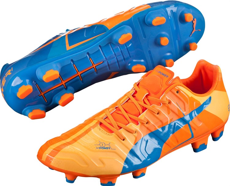 Puma -evopower -voetbalschoenen -blauw -oranje