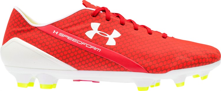 Rode -under -armour -speedform -voetbalschoenen