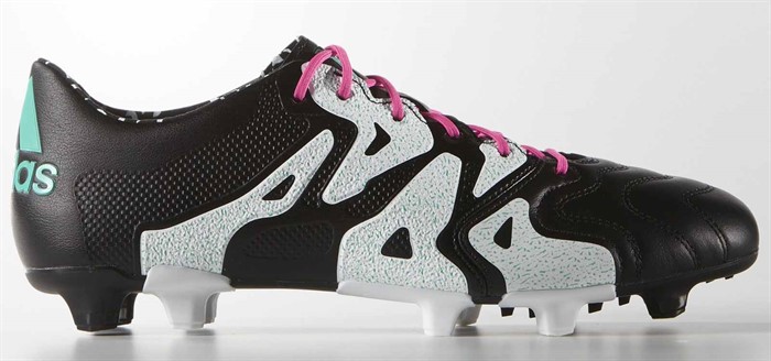 Zwart -witte Leren Adidas X15 Voetbalschoenen