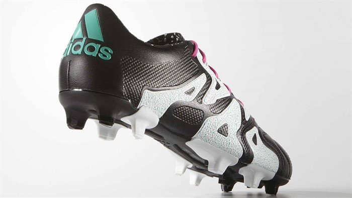 Zwart -witte Leren Adidas X15 Voetbalschoenen 3