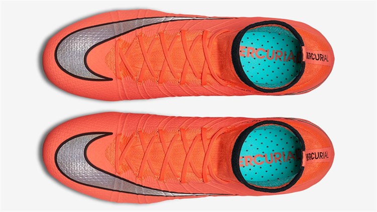 Fel -oranje -nike -mercurial -superfly -schoenen