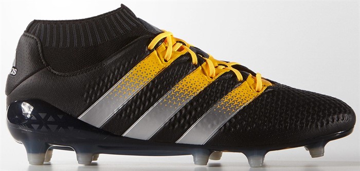 Zwarte Adidas Ace 16+ Primkenit Voetbalschoenen Met Gele Details (2)