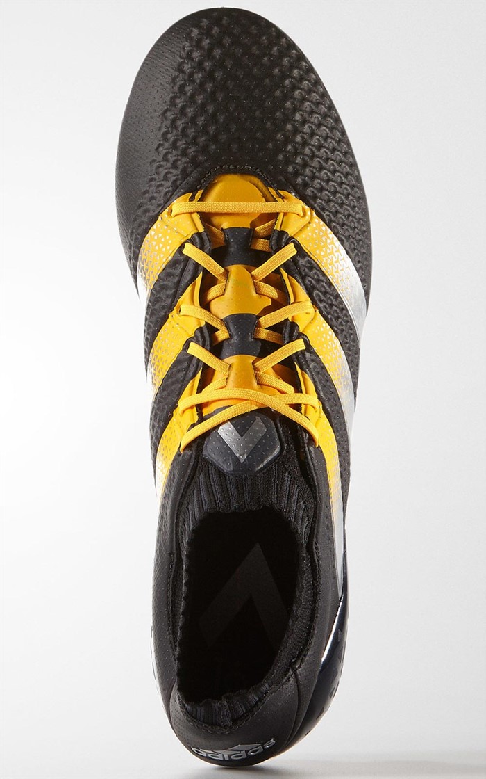 Zwarte Adidas Ace 16+ Primkenit Voetbalschoenen Met Gele Details 4 (1)