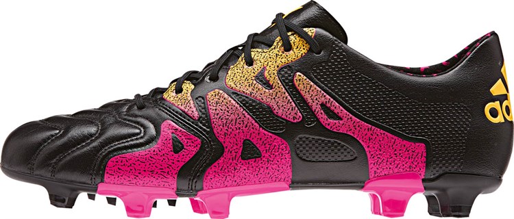 Zwart -roze -adidas -x -voetbalschoenen -leer
