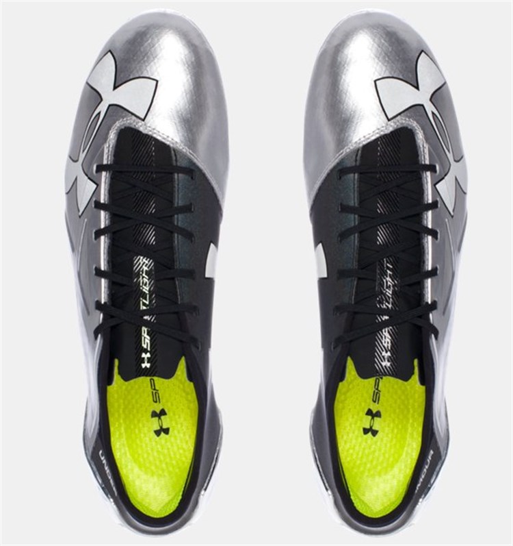 Metallic Silver Under Armour Spotlight Voetbalschoenen 3