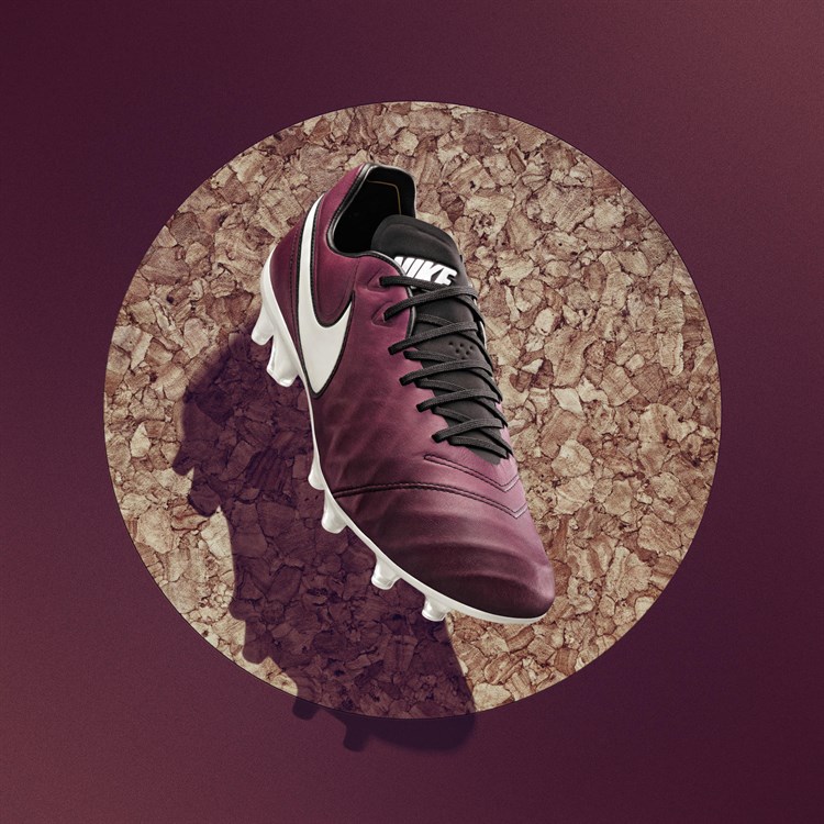 Bordeaux -rode -nike -tiempo -pirlo -voetbalschoenen