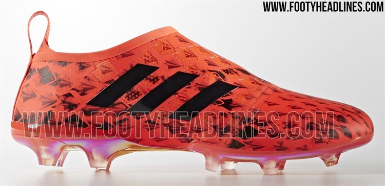 Rood -zwarte -adidas -glitch -voetbalschoenen