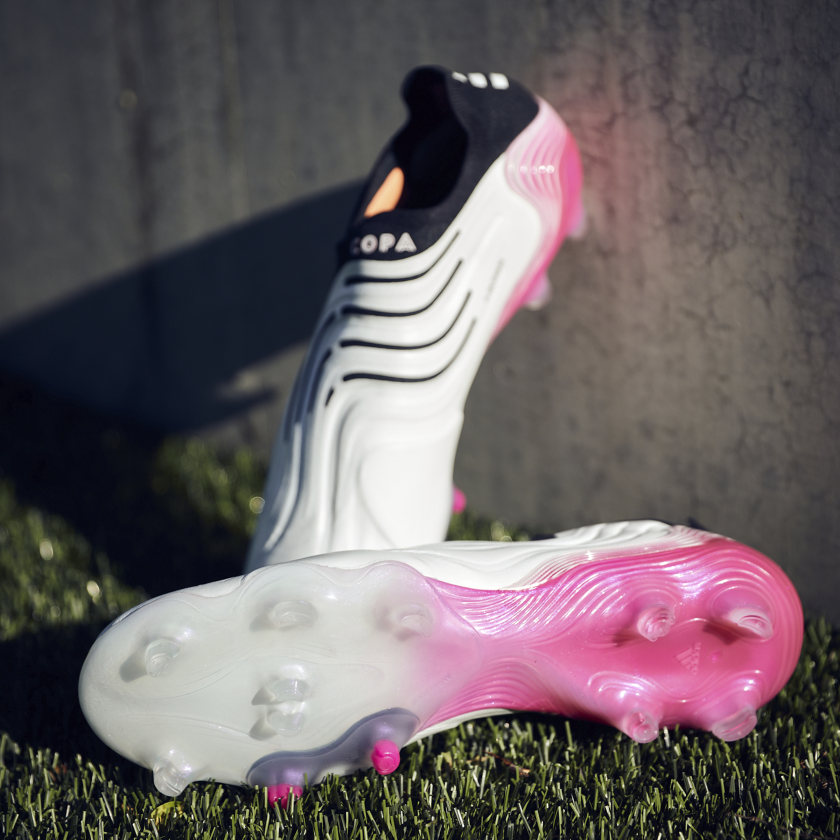 Wit/zwart/roze adidas Copa Sense voetbalschoenen