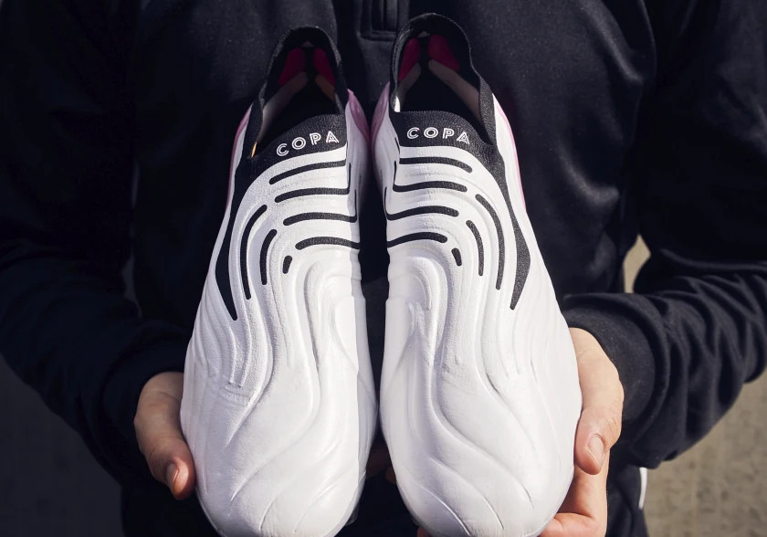 Wit/zwart/roze adidas COPA Sense voetbalschoenen
