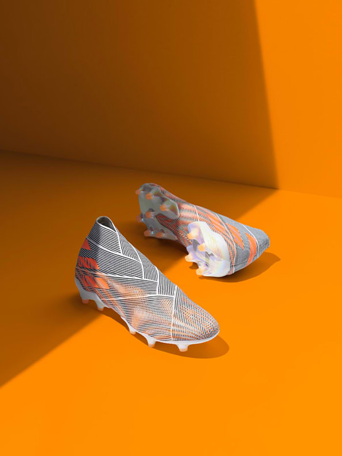Zwart/wit/oranje adidas Nemeziz voetbalschoenen Superspectral pack