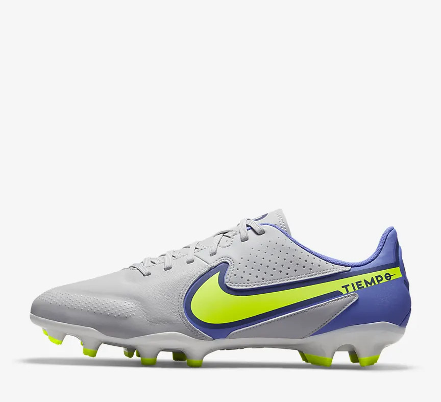 Grijs/blauwe Nike Tiempo Legend voetbalschoenen Recharge pack