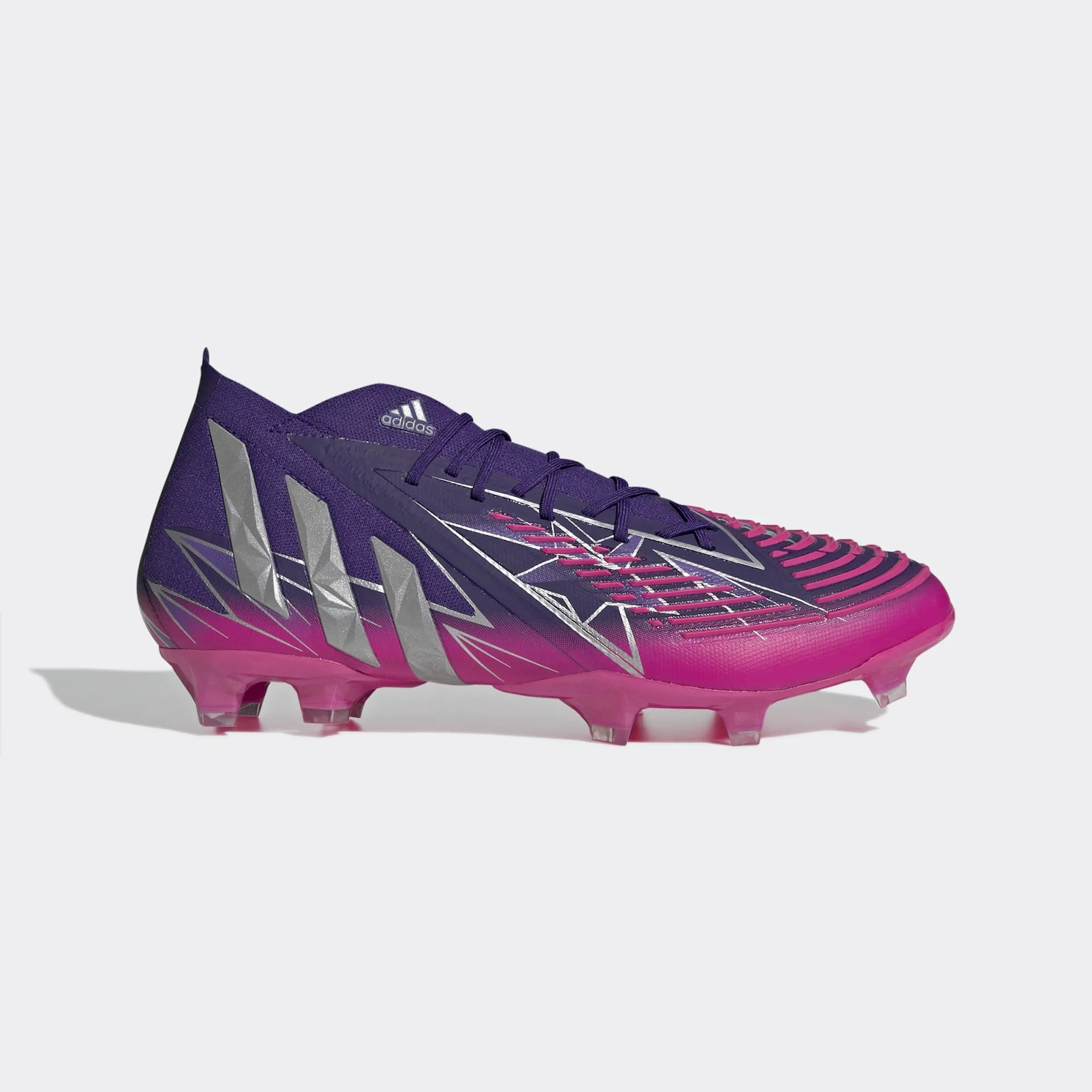 Paars/roze adidas Predator Edge voetbalschoenen met veters