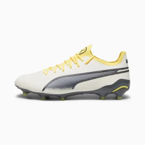 Puma King Ultimate voetbalschoenen Voltage  pack -Wit/Geel/Zwart