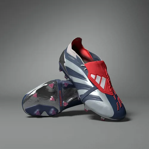 adidas Predator Roteiro voetbalschoenen met tong - Zilver/Donkerblauw/Rood
