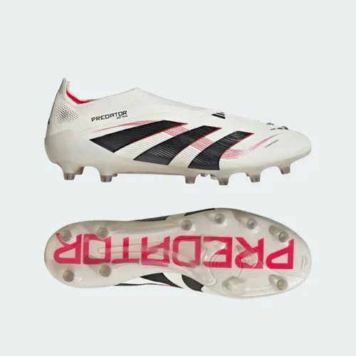 adidas Predator voetbalschoenen zonder veters Goal Hunter pack - Off White/Rood/Zwart