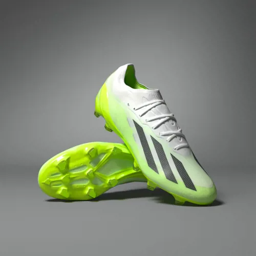 adidas X voetbalschoenen met veters en Primeknit Crazyrush pack - Wit/Fel groen