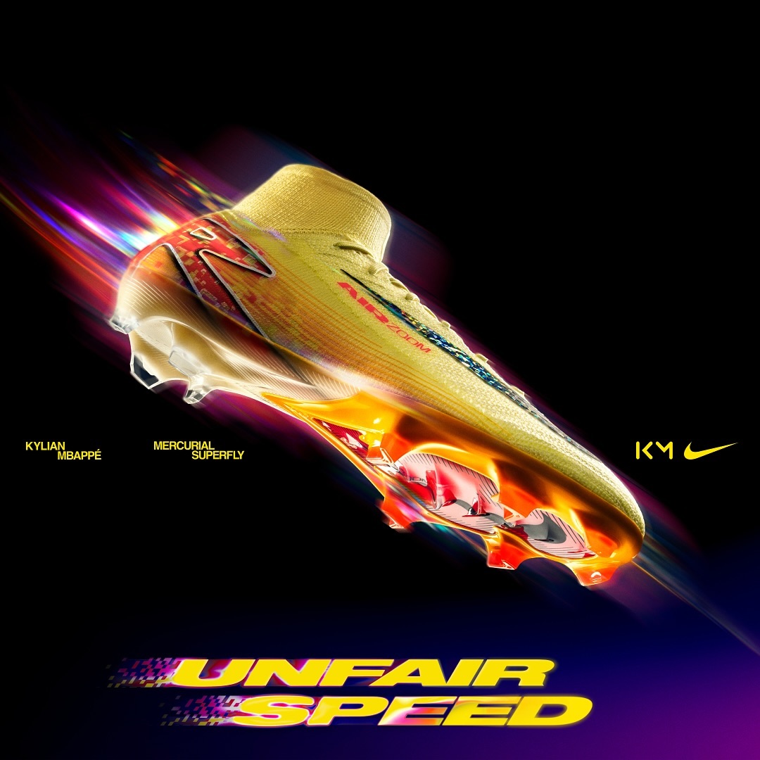 Dit zijn de oranje Nike Mercurial signature voetbalschoenen van Kylian Mbappé